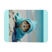 Niedlicher Hamster im Beach-Adorable Summer Design Magnet (Horizontal)