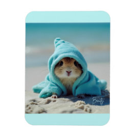 Niedlicher Hamster im Beach-Adorable Summer Design Magnet