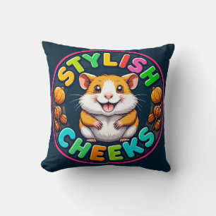 Niedlicher Hamster in hellen Farben Kissen