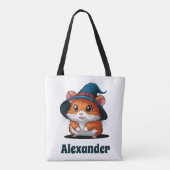 Niedlicher Hamster in Wizard Hat Personalisiertes Tasche (Rückseite)