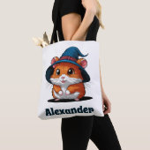 Niedlicher Hamster in Wizard Hat Personalisiertes Tasche (Von Nahem)