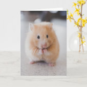 Niedlicher Hamster Karte (Gelbe Blume)