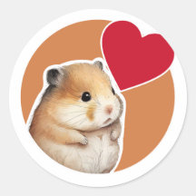 Niedlicher Hamster Klassischer Rundsticker