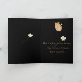 Niedlicher Hamster mit Blume Card Karte (Innenseite)