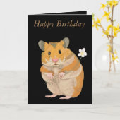 Niedlicher Hamster mit Blume Card Karte (Gelbe Blume)