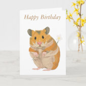 Niedlicher Hamster mit Blume Karte (Gelbe Blume)