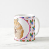 Niedlicher Hamster mit einem Ostereier Kaffeetasse (VorderseiteRechts)