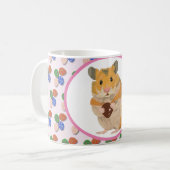 Niedlicher Hamster mit einem Ostereier Kaffeetasse (Vorderseite Links)