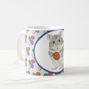 Niedlicher Hamster mit einem Ostereier Kaffeetasse