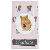 Niedlicher Hamster mit einem Ostereier Kleine Geschenktüte (Vorderseite)