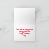 Niedlicher Hamster mit Herzkarte Feiertagskarte (Innenseite)