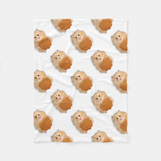 Niedlicher Hamster mit Keksillustrierung Fleecedecke