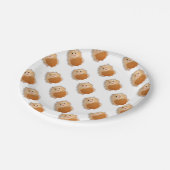 Niedlicher Hamster mit Keksillustrierung Pappteller (Schrägansicht)