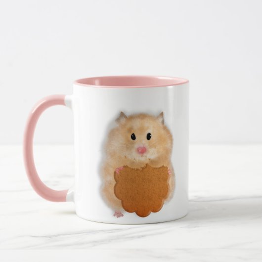 Niedlicher Hamster mit Keksillustrierung Tasse (Links)