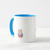 Niedlicher Hamster mit Kuchen Tassen Geburtstagsge (Vorderseite Links)