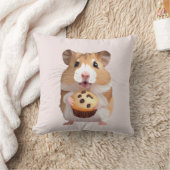Niedlicher Hamster mit Muffin Kissen (Decke)