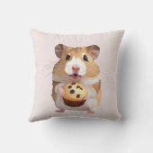 Niedlicher Hamster mit Muffin Kissen (Rückseite)