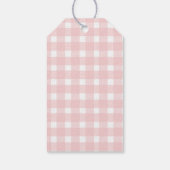 Niedlicher Hamster mit Muffin Pink Gingham Karo Geschenkanhänger (Rückseite)