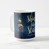 Niedlicher Hamster mit Text Shine wie ein Star Kaffeetasse (Vorderseite Links)