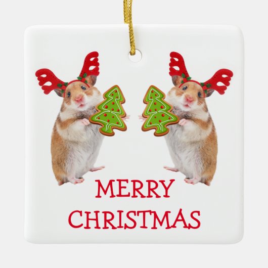 Niedlicher Hamster/Mouse Keramikornament (Vorderseite)