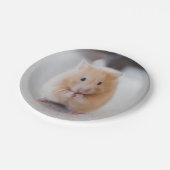 Niedlicher Hamster Pappteller (Schrägansicht)
