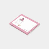 Niedlicher Hamster Pink Custom Post-it Klebezettel (angewinkelt)