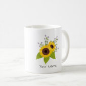 Niedlicher Hamster Sonnenblumen Kaffeetasse (VorderseiteRechts)