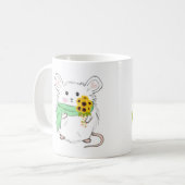 Niedlicher Hamster Sonnenblumen Kaffeetasse (Vorderseite Links)