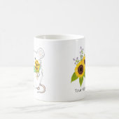 Niedlicher Hamster Sonnenblumen Kaffeetasse (Mittel)