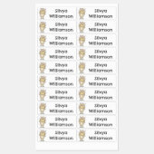 Niedlicher Hamster und Erdnuss-Cartoon personalisi Etiketten (Blatt)