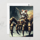 Niedlicher Hamster und Spider Postkarte (Vorne/Hinten)