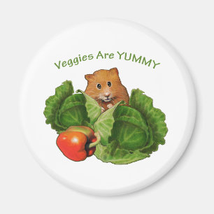 Niedlicher Hamster: Veggies sind Yummy: Gesundheit Magnet