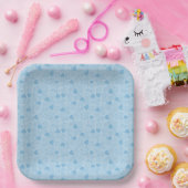 Niedlicher handgemachter Quallen-Muster blauer Hin Pappteller (Party)
