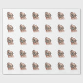 Niedlicher handgemalter schwarzer geschenkpapier (Flach)