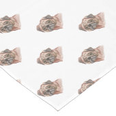 Niedlicher handgemalter schwarzer kurzer tischläufer (Ecke)