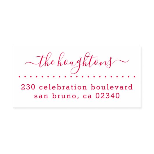 Niedlicher handgeschriebener Familienname Moderne  Permastempel (Design)