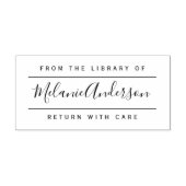 Niedlicher handgeschriebener Name aus der Biblioth Gummistempel (Prägung)