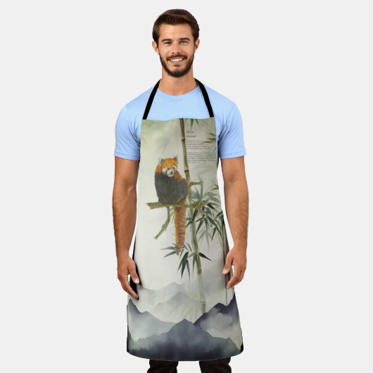 Niedlicher, handgestrichener Panda Schürze (Getragen)