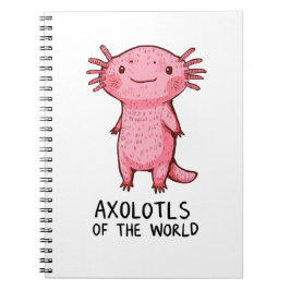 Niedlicher handGezeichnet Axolotl-Cartoon Notizblock