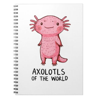 Niedlicher handGezeichnet Axolotl-Cartoon Notizblock