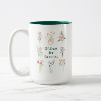 Niedlicher handgezeichnet Blume Pot mit Text-Tasse Zweifarbige Tasse