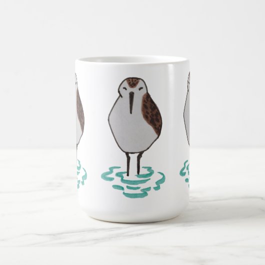 Niedlicher handgezeichnet Ozeanbird-Coast Sandpipe Kaffeetasse (Mittel)