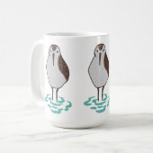 Niedlicher handgezeichnet Ozeanbird-Coast Sandpipe Kaffeetasse (Vorderseite Links)