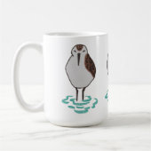 Niedlicher handgezeichnet Ozeanbird-Coast Sandpipe Kaffeetasse (Links)