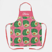 Niedlicher handgezeichneter Avocado, Schürze von B (Vorderseite)