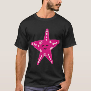 Niedlicher handgezeichneter Sternfisch lächelnder  T-Shirt