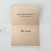 Niedlicher handgezogener Igel im Herbst mit Blätte Dankeskarte (Innenseite)