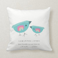 Niedlicher Handgezogener Regenbogen Blue Birdy Bab