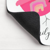 Niedlicher Handgezogener Regenbogen Pink Birdy Mot Mousepad (Ecke)