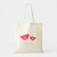 Niedlicher Handgezogener Regenbogen Pink Birdy Mot